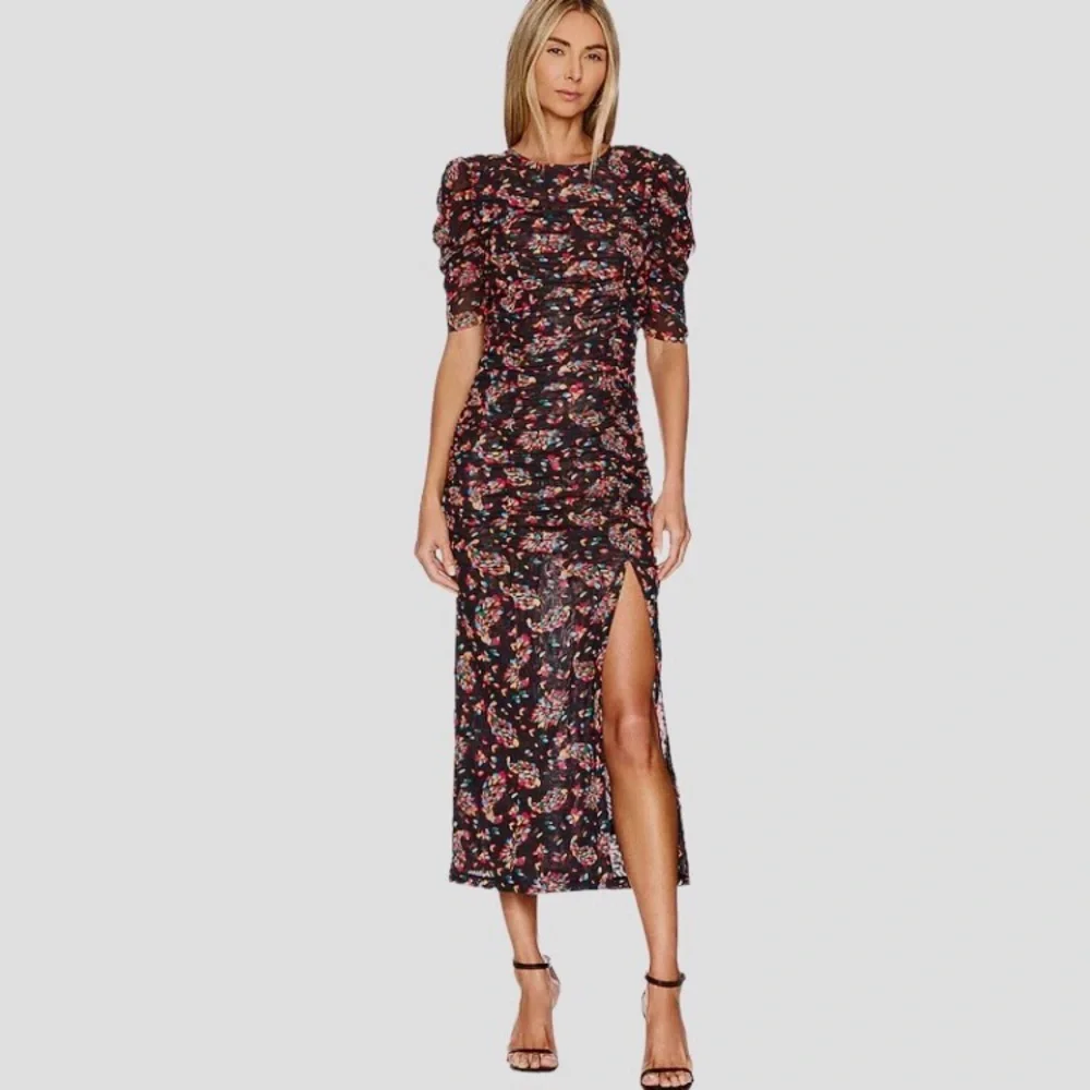 FREE PEOPLE BRIELLA FLORAL MIDI DRESS